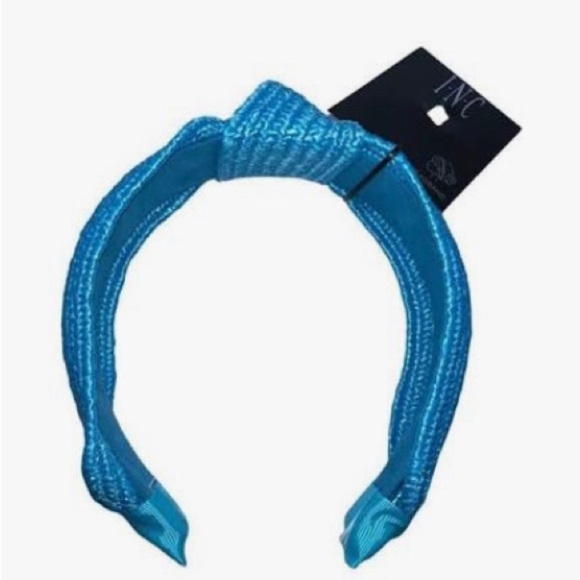 NWT INC INTERNATIONAL CONCEPTS BLUE RAFFIA WOVEN HEAD BAND - Picture 6 of 6